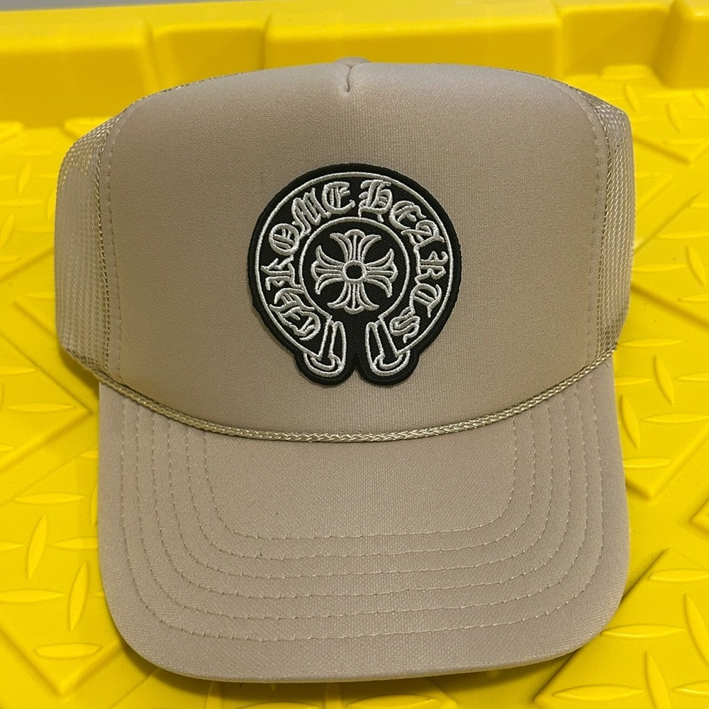 CHROME HEARTS X OTTO TRUCKER HAT ADJUSTABLE NEW CAP HAT FASHION KHAKI UNISEX